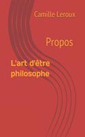 L'art d'être philosophe