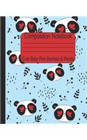 Cute Baby Pink Bamboo & Panda Composition Notebook