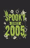 Spooky Since 2005: Blank Lined Notebook / Journal (6 X 9) - Birthday Gift and Halloween Day Gift for Kids, Teenager, Women and Men