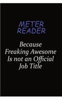 Meter Reader Because Freaking Awesome Is Not An Official Job Title: Career journal, notebook and writing journal for encouraging men, women and kids. A framework for building your career.