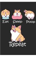 Eat, Sleep, Poop, Repeat! Dog Corgi