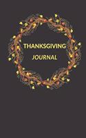 Thanksgiving Journal: Gratitude Gifts - A Small Lined Notebook (Card Alternative, Black Cover, Wreath)