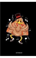 Notebook: Blank Lined Journal 6x9 - Tap Dance Thanksgiving Notebook I Dancing Step Dancer Gift I Turkey Holiday Feast Ballroom Gift