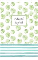 Password Logbook: with Gorgeous Floral and Stripes Cover