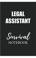 Legal Assistant Survival Notebook: Small Undated Weekly Planner for Work and Personal Everyday Use Habit Tracker Password Logbook Music Review Playlist Diary Journal