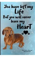 Pet Loss Journal Dachshund