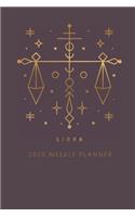 Libra 2020 Weekly Planner (Burgundy)