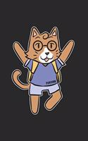 School Cat Notebook: Graph Paper Journal 6x9 - 120 Pages