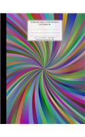 Wide Ruled Composition Notebook 8.5x 11. 120 Pages