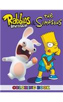 Rabbids Invasion and the Simpsons Coloring Book: 2 in 1 Coloring Book for Kids and Adults, Activity Book, Great Starter Book for Children with Fun, Easy, and Relaxing Coloring Pages