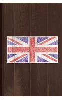 Vintage UK Union Jack Flag Journal Notebook: Blank Lined Ruled for Writing 6x9 110 Pages