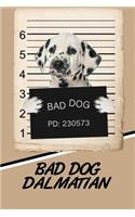 Bad Dog Dalmatian: Blank Cookbook Recipes & Notes Featuring 120 Pages 6x9