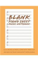 Blank Piano Sheet Music Notebook