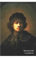 Rembrandt Cuaderno: Autorretrato Como Un Hombre Joven - Perfecto Para Tomar Notas - Diario Elegante - Ideal Para La Escuela, El Estudio, Recetas O Contraseñas