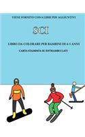 Libro da colorare per bambini di 4-5 anni(Sci)