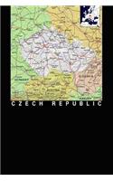 Modern Day Color Map of The Czech Republic Journal: Take Notes, Write Down Memories in this 150 Page Lined Journal