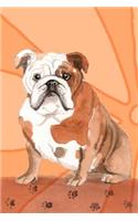 Bullet Journal Notebook for Dog Lovers, English Bulldog Sitting Pretty 7: 162 Numbered Pages with 150 Dot Grid Pages, 6 Index Pages and 2 Key Pages for Journaling, Writing, Planning and Doodling, for Women, Men, Kids, Easy