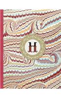 Bullet Journal - H Monogram: 8.5"x 11" Dot Grid 150 pages Paperback(Dot Grid Bullet Journal - Bujo for Beginners)