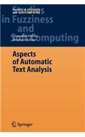Aspects of Automatic Text Analysis