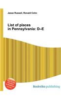 List of Places in Pennsylvania: D-E(English)