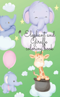 Elephant and Giraffe coloring book