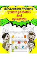 Handwriting Practice Tracing Letters and colouring