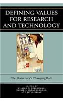 Defining Values for Research and Technology