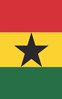 Ghana Flag Notebook - Ghanaian Flag Book - Ghana Travel Journal: Medium College-Ruled Journey Diary, 110 page, Lined, 6x9 (15.2 x 22.9 cm)