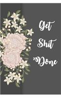 Get Shit Done: Black And Bloom Cover, 2020-2024 Monthly Schedule Organizer, 60 Month Calendar Planner Agenda with Holidays Pocket Size