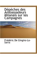 D P Ches Des Ambassadeurs Milanais Sur Les Campagnes