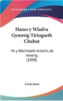 Hanes y Wladva Gymreig Tiriogaeth Chubut