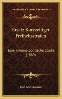 Ersatz Kurzzeitiger Freiheitsstrafen