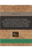 de Octo Orationis Partium Constructione Libellus, Aeditus a Guil. Lilio Emendatus AB Eras. Roter. & Scholiis No[n] Solum Henrici Primaei, Ucium Etiam Doctissimis Leonar. Coxi Illustratus (1540)