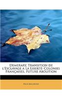 Demerary, Transition de L'Esclavage a la Liberte