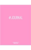 Notebook for Cornell Notes, 120 Numbered Pages, #JOURNAL, Pink Cover: For Taking Cornell Notes, Personal Index, 8.5"x11", Hashtag Series, Genius Edition
