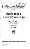 Einführung in Die Psychologie, Mit 4 Figuren