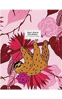 Dot Grid Journal Sloth Notebook: Pink and Brown Soft Cover (Cute Journal)