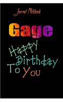Gage: Happy Birthday To you Sheet 9x6 Inches 120 Pages with bleed - A Great Happy birthday Gift