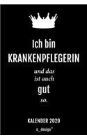 Kalender 2020 für Krankenpfleger / Krankenpflegerin: Wochenplaner / Tagebuch / Journal für das ganze Jahr: Platz für Notizen, Planung / Planungen / Planer, Erinnerungen und Sprüche