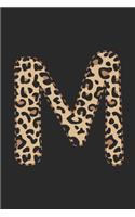 M: small lined leopard print notebook; monogrammed gifts for her