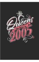 Queens Are Born In 2005: Graph Paper Notebook - Birthday Gift or Anniversary Gift Idea
