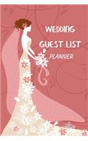 Wedding Guest List Planner: Journal, notebook for couple, guest tracker, organizer, registry, Invitation, RSVP, Date, Gift, Address, manage your perfect wedding day, pink and w