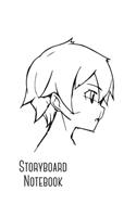 Storyboard Notebook: Japanese Anime Storyboard - Sketchbook template panel pages for Storytelling and Layouts - Pages with 3 Story Board Frames - 110 Pages