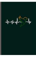 Bird Lover Heartbeat: Cool Animated Bird and Heartbeat Letters Design For Bird Lover Funny Sayings Blank Journal Gift (6"x9") Lined Notebook to write in
