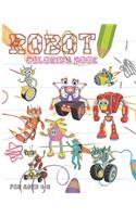 Robot Coloring Book For Ages 4-8