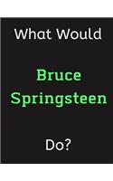 What Would Bruce Springsteen Do?: Bruce Springsteen Notebook/ Journal/ Notepad/ Diary For Women, Men, Girls, Boys, Fans, Supporters, Teens, Adults and Kids - 100 Black Lined Pages - 