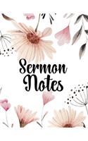 Sermon Notes: Prayer Journal Perfect For Church Notebook, Sermon Notebook for Women, Notebook & Prayer Requests Journal