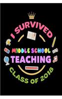 I Survived Middle School Teaching Class Of 2018