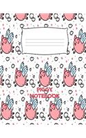 Piggy Notebook: Cute Pig Notebook 8.5" x 11" 100 Pages Handwriting And Sketch Paper