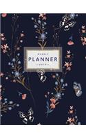 Weekly Planner 2019: Floral Planner - 8.5 X 11 in - 2019 Organizer with Bonus Dotted Grid Pages, Inspirational Quotes + To-Do Lists - Pretty Flowers and Butterflies(1 2019 Planner)